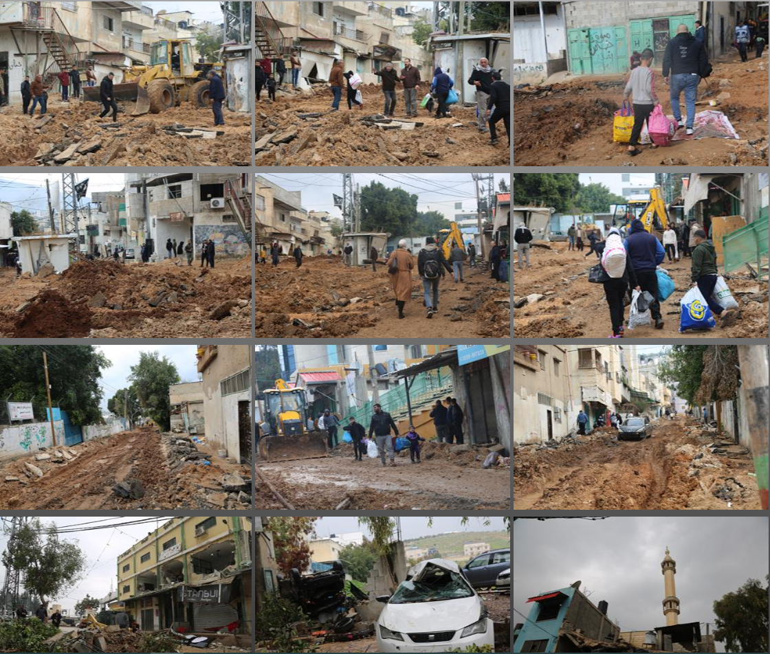 جانب من الدمار الذي خلفه الاحتلال في مخيم الفارعة (تصوير: اسراء غوراني/ وفا)